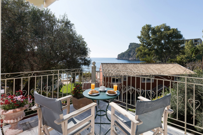 Villa Anthoussa Paleokastritsa - 2 bed apartments balcony - Corfu Island